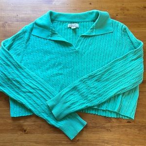 Green knitted top size xl